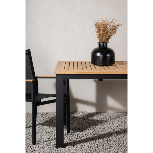 Panama spisebord 210 x 90 cm - Sort/Naturlig