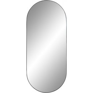 Jersey Speil ovalt - Svart - 35x80