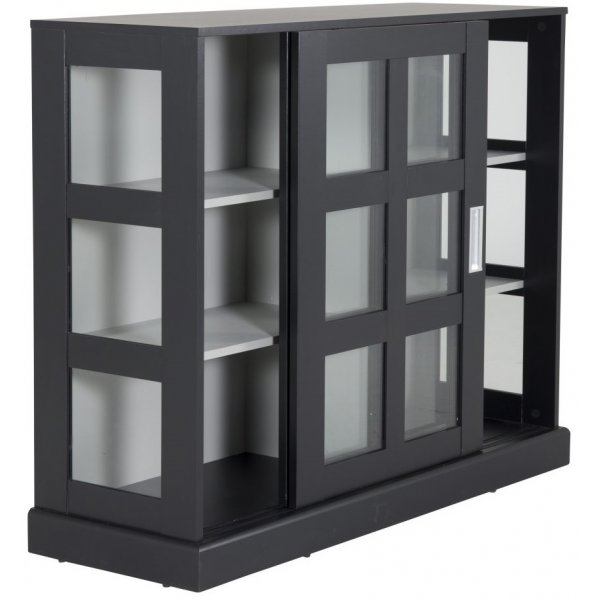 Touch vitrineskap med skyvedører - Svart Touch vitrineskap med skyvedører - Svart