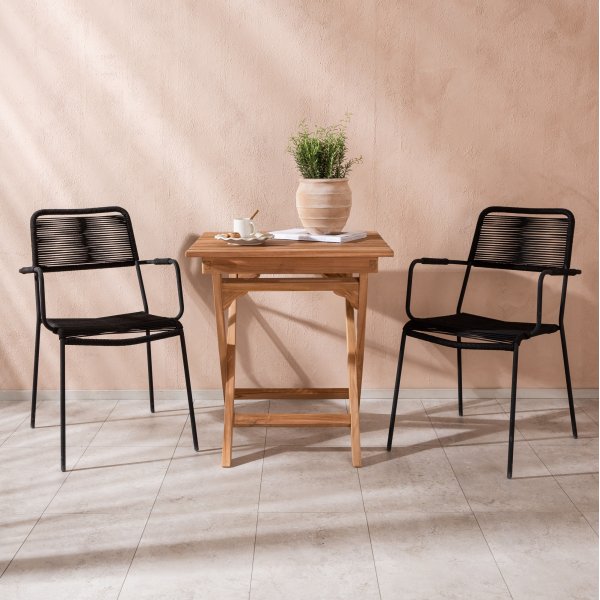 Lindos spisestuestol - Sort