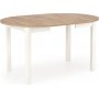 Spisegruppe Berivan 102-142 cm eik/hvit med 4 Industry-stoler i brstet stl