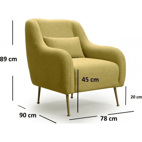 Sevilla lenestol - Gul