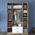 Bardo garderobe 140 x 51,5 x 210 cm - Valntt/hvit