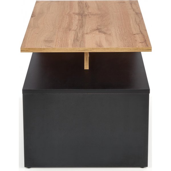 Basheer salongbord 90 x 50 cm - Wotan eik/sort