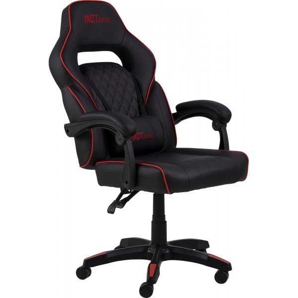 Canyon kontorstol / gaming stol - Sort PU/r�d