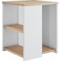 Roma sidebord 40 x 40 cm - Eik/hvit