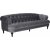 Oxford deluxe 3-seters sofa i gr flyel