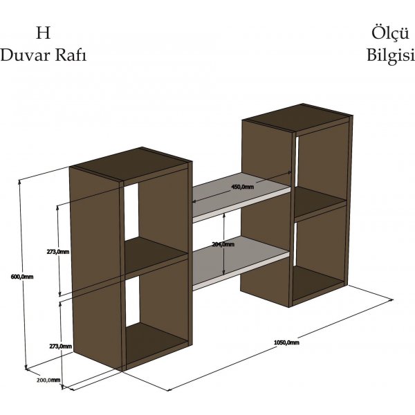 Bambi vegghylle - Hvit/antrasitt Bambi vegghylle - Hvit/antrasitt