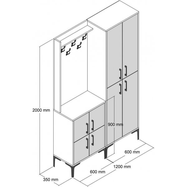 Berlin gangmbel, ba - Valntt/antrasitt
