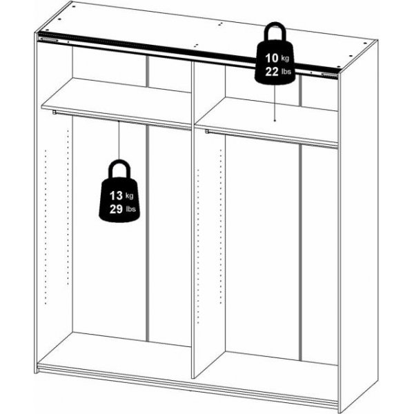 Verona garderobe - Hvit Verona garderobe - Hvit