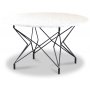 Terrazzo rundt sofabord  80 cm - Bianco Terrazzo & underdel Star svart metall