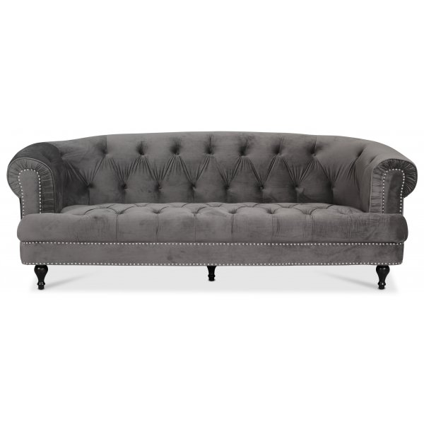 Chesterfield Winston 3-seters sofa - Gr flyel