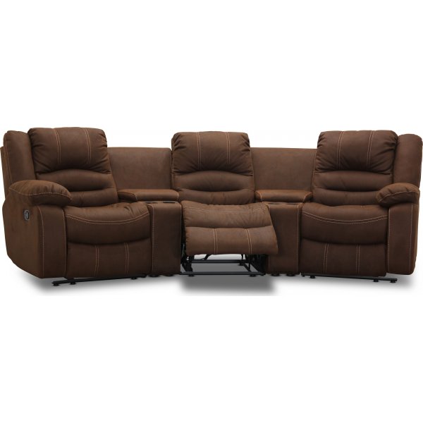 Cinema manuell 3-seters sofa -Brun Cinema manuell 3-seters sofa -Brun