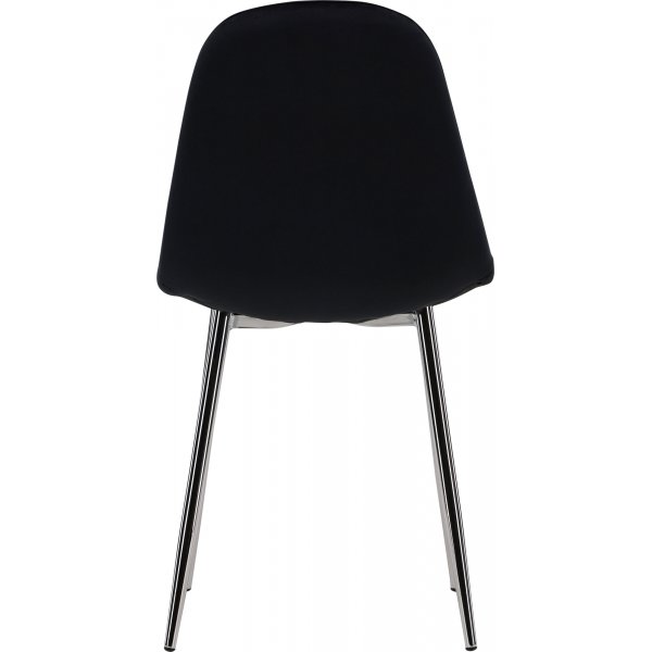 Bridge spisestuestol - Sort fløyel/krom Bridge spisestuestol - Sort fløyel/krom