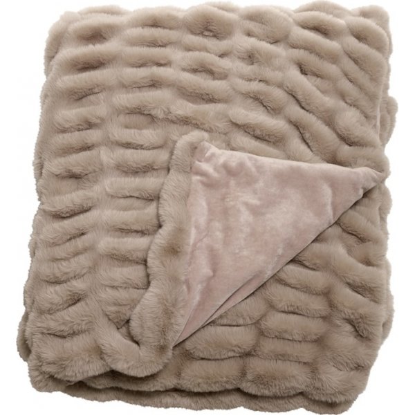Fluffy pledd 130 x 170 cm - Beige