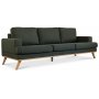 Ventura 3-seter sofa - Mrkegrnn