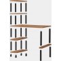 Nano skrivebord 120x70 cm - Sort/furu