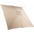 Naxos parasoll 300 x 300 cm - Brun/Naturlig