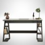 Lungo skrivebord 140 x 60 cm - Antrasitt/hvit