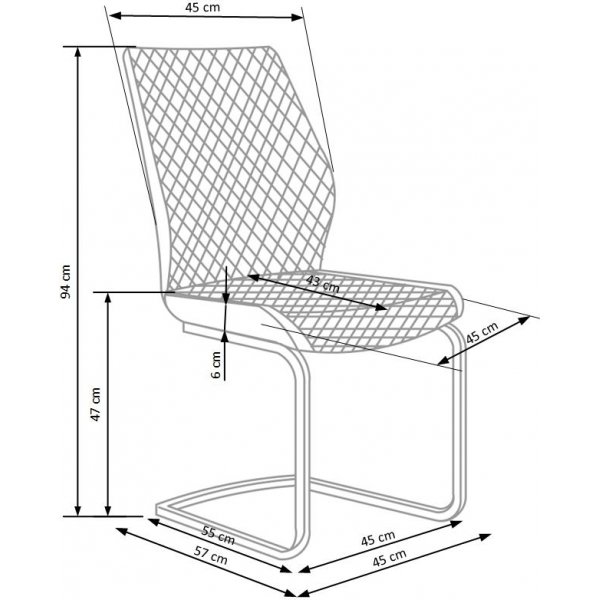 Floretta spisestol - Mørk beige/svart Floretta spisestol - Mørk beige/svart