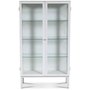 Cliff vitrineskap i metall (highboard) - Hvit / Klarglas
