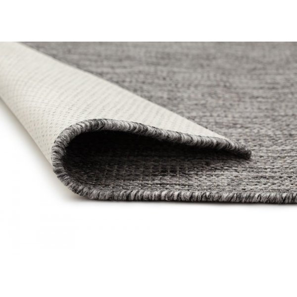 Flatvevd teppe Sandby Stjerne - Gr/hvit