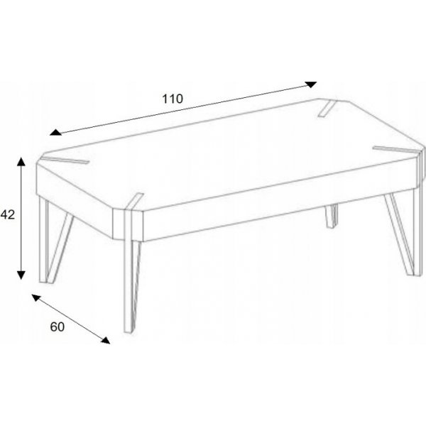 Marlene sofabord - Svart/eik + Flekkfjerner for møbler Marlene sofabord - Svart/eik + Flekkfjerner for møbler