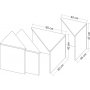 Enigmo bord 45/60 x 45/60 cm - Eik/sort