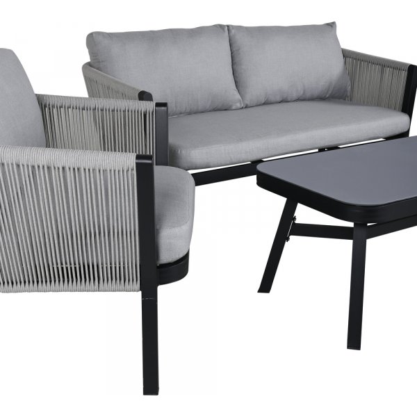 Virya sofagruppe - Sort/Grå Virya sofagruppe - Sort/Grå