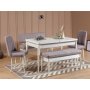 Vina 0701 spisegruppe med sofa - Hvit/lys gr
