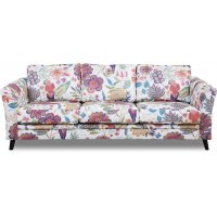 Ekerö 3-seters sofa i blomsterstoff - Eden Parrot White/Purple Ekerö 3-seters sofa i blomsterstoff - Eden Parrot White/Purple