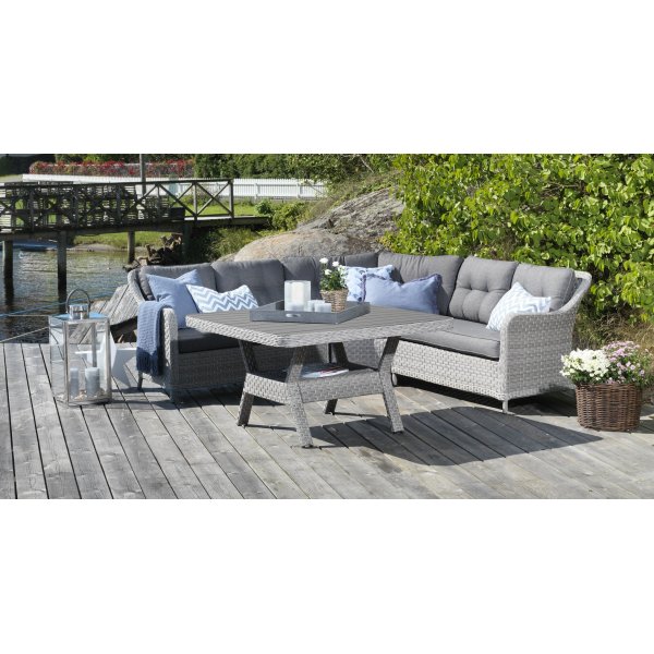 Miami utegruppe i kunstrotting - Gråbeige Miami utegruppe i kunstrotting - Gråbeige