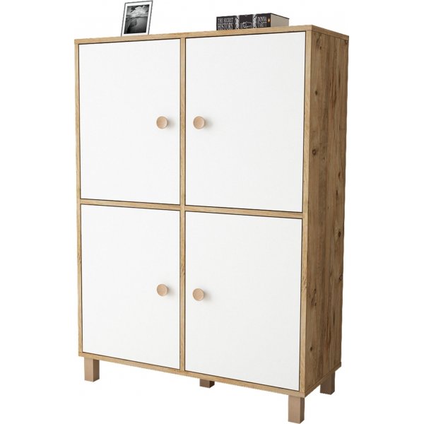 Vilamo skap 45 - Furu/hvit