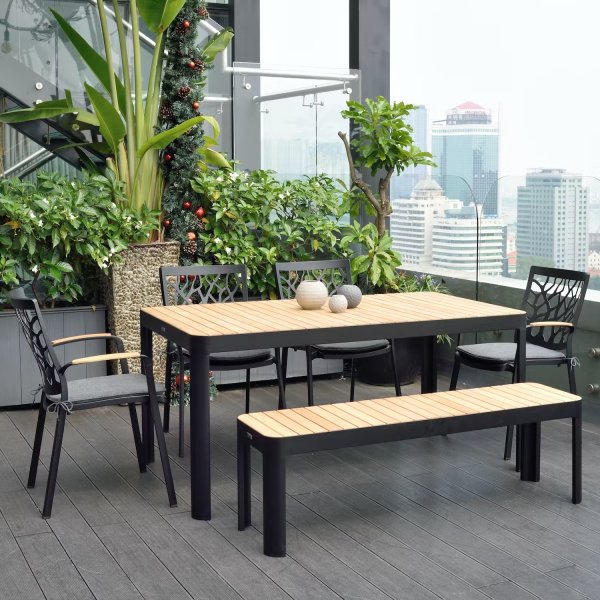 Portals spisegruppe 17 - Sort/teak