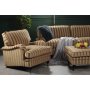 Howard Sir William 3-seter sofa (Dun) - Mobus Darkbeige Stripe