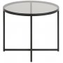 Lessebo rundt lampebord - Glass / Metall