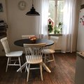 Kundebilde Skagen rundt spisebord - Hvit/brun