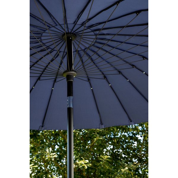 Palmetto parasoll - Sort/Blå Palmetto parasoll - Sort/Blå