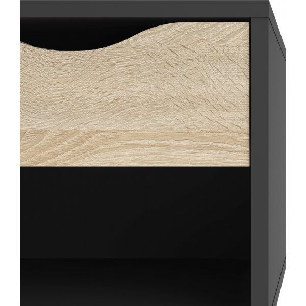 Oslo nattbord - Sort/eik Oslo nattbord - Sort/eik