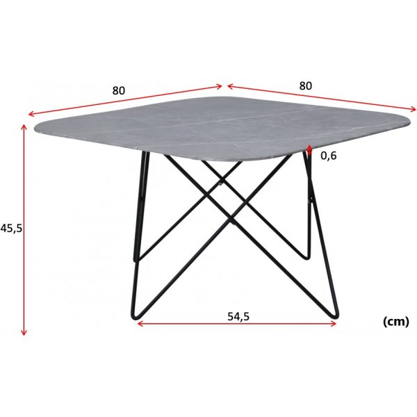 Michel salongbord - Svart marmor