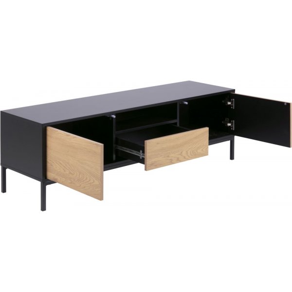 Seaford TV-benk - Svart/eik