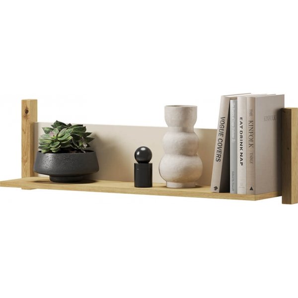 Lenny vegghylle - Artisan eik/beige/trøffel Lenny vegghylle - Artisan eik/beige/trøffel