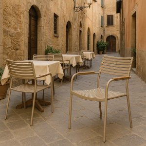 Pino stabelbar spisestuestol - Khaki / Tre Pino stabelbar spisestuestol - Khaki / Tre