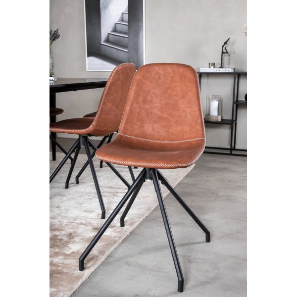 Bridge svingbar spisestol - Brun PU