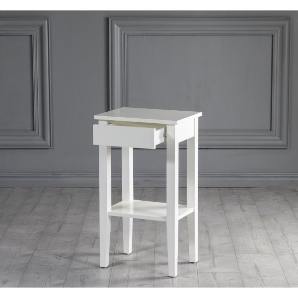 Sandö nattbord med skuff H70 cm - Hvit Sandö nattbord med skuff H70 cm - Hvit
