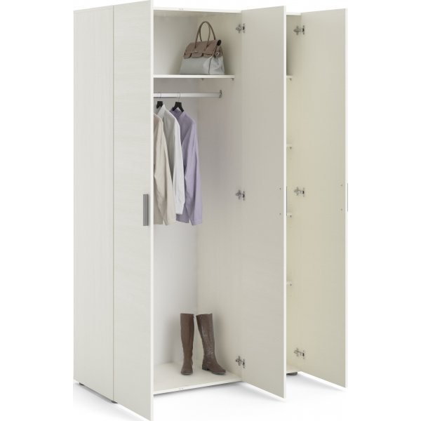 Pepe garderobe med 3 dører - Kremhvit Pepe garderobe med 3 dører - Kremhvit