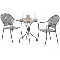 Cafégruppe Maja bord 60cm + 2 stoler - Grå Cafégruppe Maja bord 60cm + 2 stoler - Grå