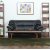 Dominic 2-seters sofa i sort kunstskinn + Mbelpleiesett for tekstiler
