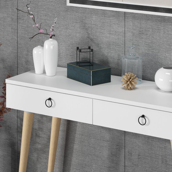 Arden avlastningsbord 72/100 x 35 cm - Hvit