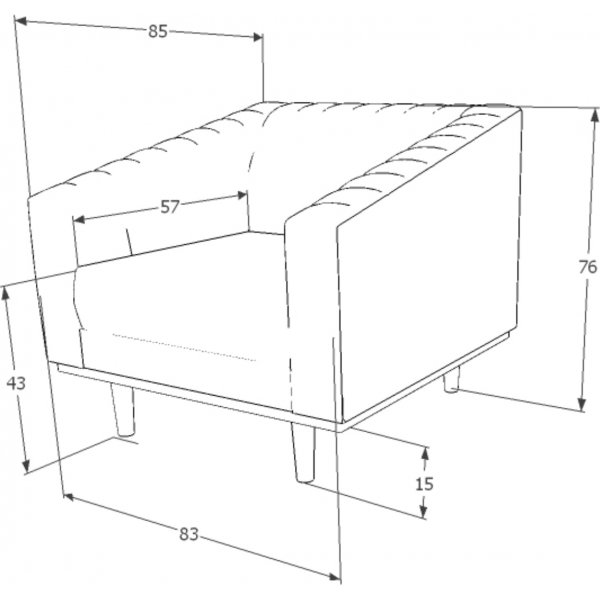 Alden Velvet lenestol - Curry